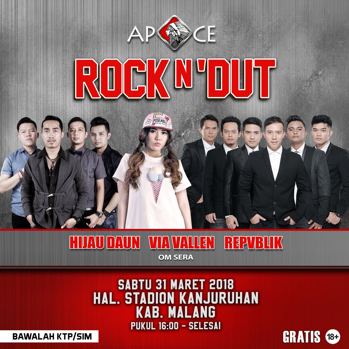 ROCK N DUT akan datang ke Bengkulu &amp; Malang di minggu ini, yuk ikut ramaikan eventapache bersama dengan teman dan keluarga