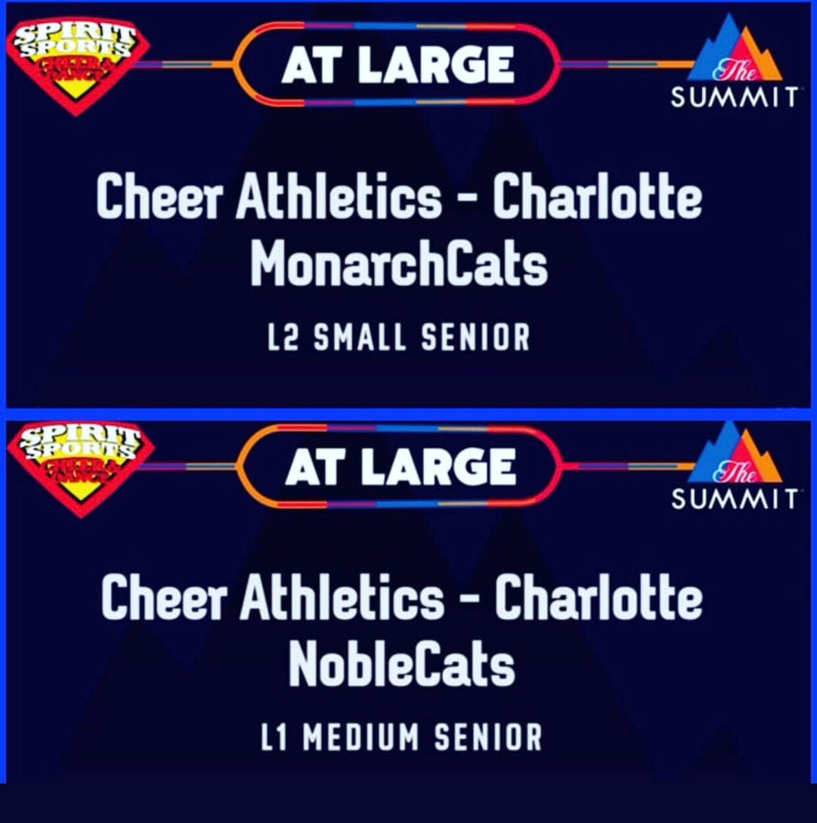 Wow! Congrats to <a href="/CA_MonarchCats/">MonarchCats</a> and at <a href="/CA_NobleCats/">CA NobleCats</a> on your Summit Bids! We are so excited to make the climb with you!!
🎉👍🏻💙 #CAfamily