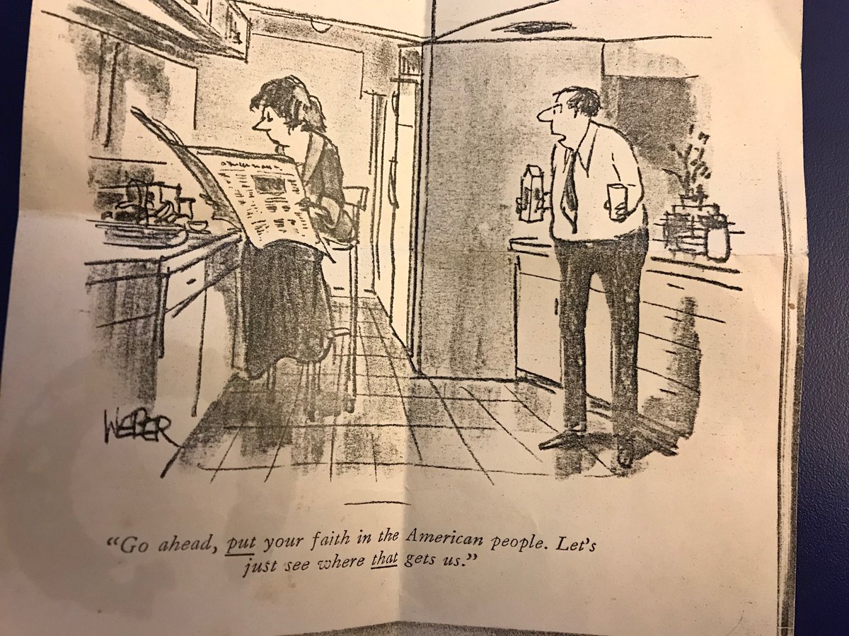 rtalalay's tweet photo. Found this great vintage @NewYorker cartoon maybe c1980? #RobertWeber saved in a folder. Wonder if it would be published now or too controversial or anti-american or now would say russian trolls? https://t.co/6osuLfGVuc