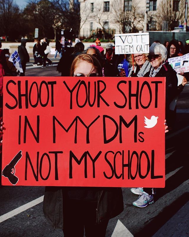 SoundSamK's tweet photo. You heard her... #marchforourlives #twitter #gunviolence #socialmedia #clever #people #signs #red #protest #march #washingtondc #dc #exploretocreate #artofvisuals #visualsoflife #agameoftones #streetphotography #sonyalpha #sonya6000 #justgoshoot #neverag… https://t.co/HfV7SEwUad https://t.co/GxRkIwIVxP