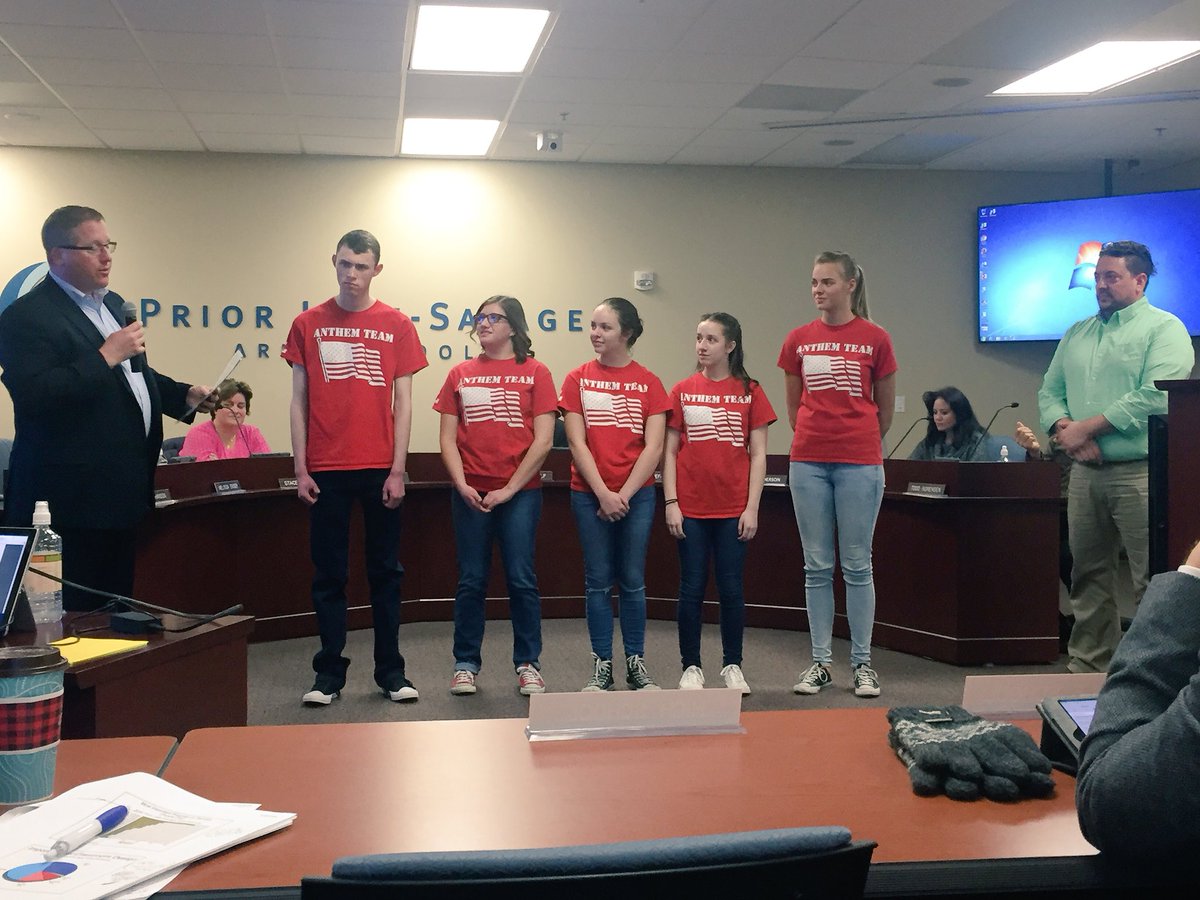 MrsStonePL's tweet photo. It was awesome to see @plhs_choir Anthem Team being recognized for their amazing talent tonight at the school board meeting! #WeArePLSAS https://t.co/nR3pUPFYU5