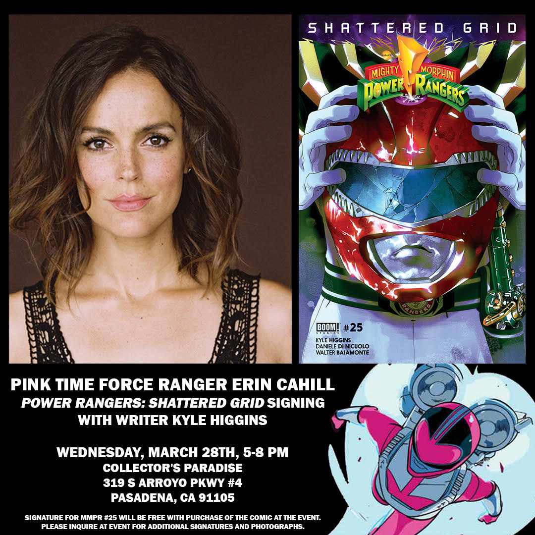 theErinCahill's tweet photo. See you all on Wednesday in Pasadena for @boomstudios' #PowerRangers #ShatteredGrid event! More info here: https://t.co/riqnFXDRcj https://t.co/ghvskcb4Sr