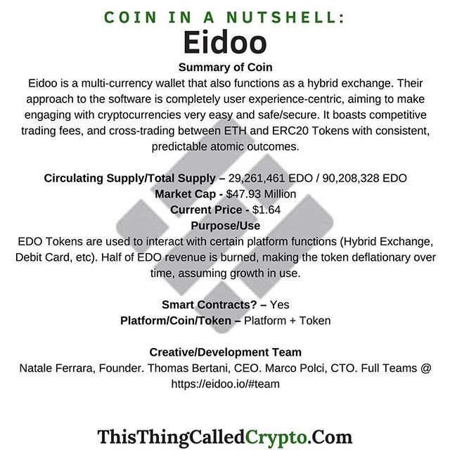TTCCrypto's tweet photo. Check out the Eidoo crypto wallet, in a nutshell.
.
.
.
.

#exchange #wallet #hybrid #ERC20 #bitcoin #cryptocurrency #blockchain #ethere... https://t.co/6b15F7PVpK