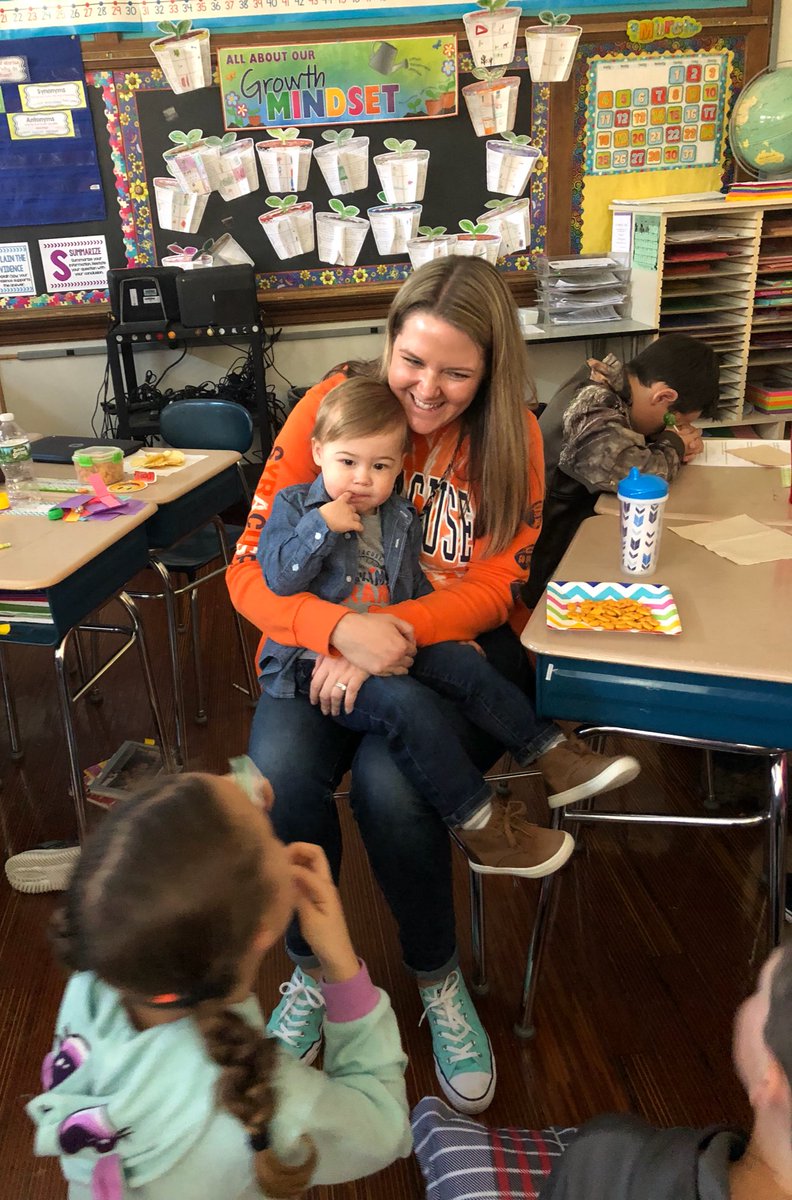MaloneMarcellus's tweet photo. Room 245 earned a “choice day” for their smart choices and class compliments. After brainstorming possible rewards and voting on their favorites, the decision was unanimous: meeting and hanging out with my almost 2 year old son, Teddy! #futurefifthgrader #highfivesforfifth 🙌🏼 https://t.co/hDqa3Q2cBF