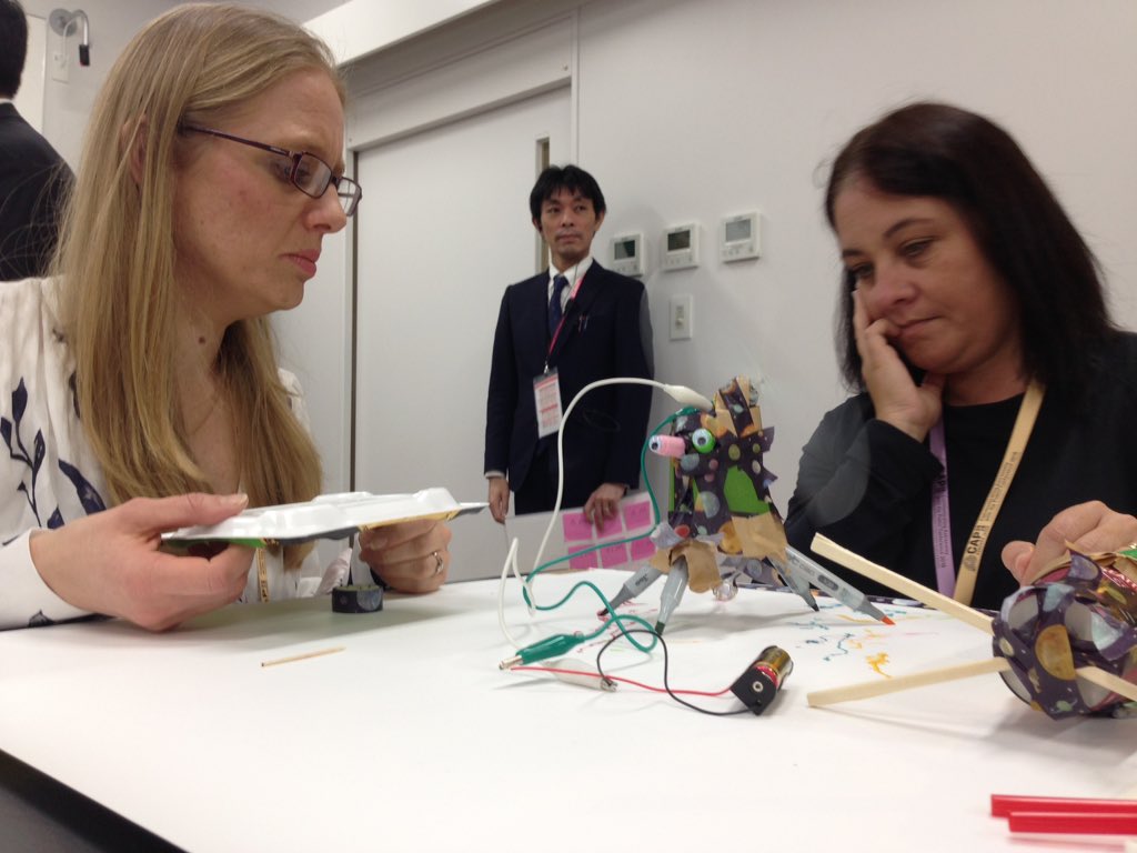 mediainaf's tweet image. Scribbling machines art in #LAB2 at #CAP2018