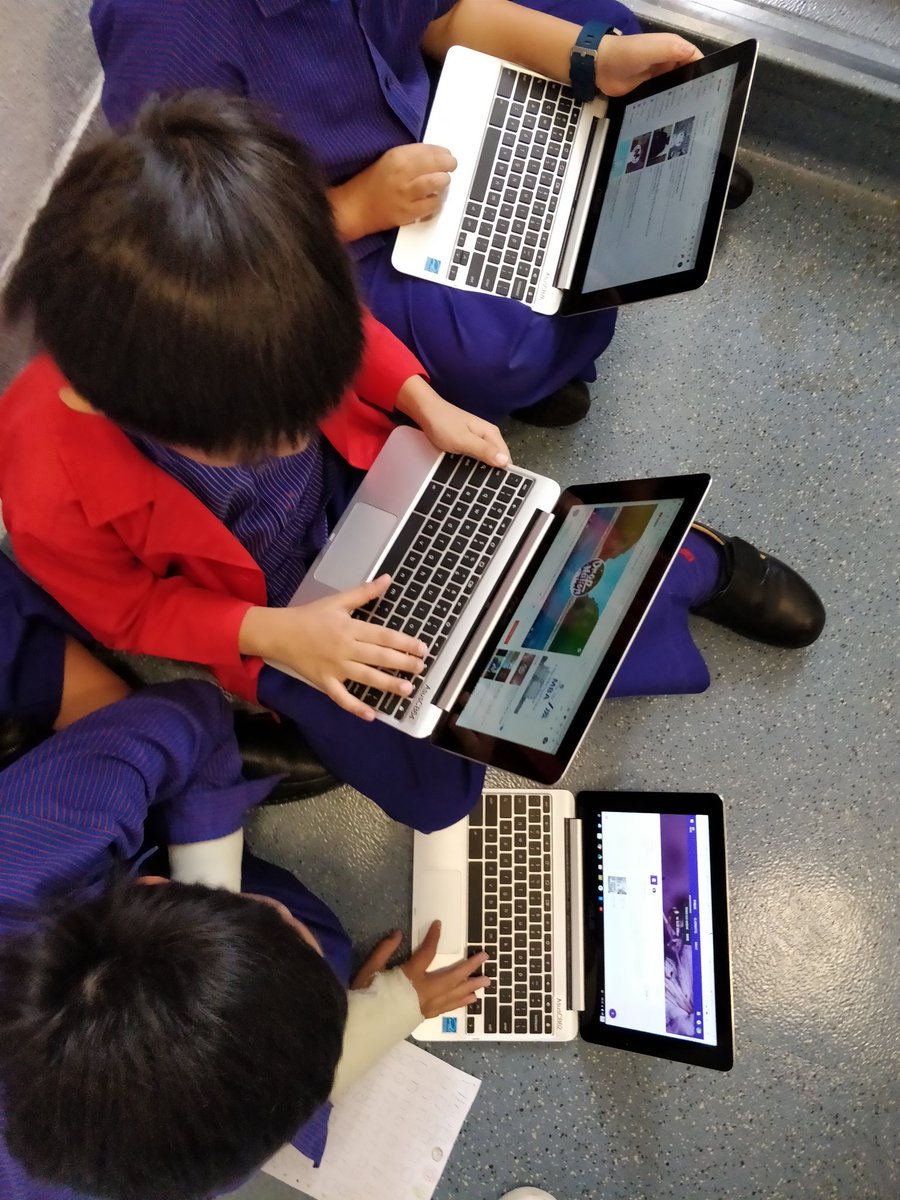 stulowe80's tweet photo. Found some students in a music lesson along the corridor and in the stairwell. They are creating scary music videos using @soundtrap and @WeVideo . These 2 apps are a great pair for our #chromebooks 
#edtech https://t.co/7MrDC9HIfJ