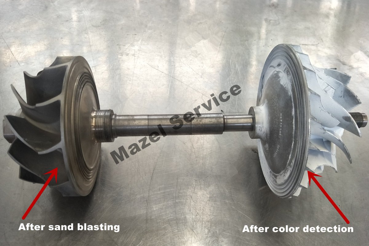 Turbocharger_M's tweet image. #rotor #sandblasting #colordetection #turbochargerservice #repair
when you find ship turbocharger happened to vibration, please check and remove rotor, it is better to sand blasting and color detection refer to below picture.