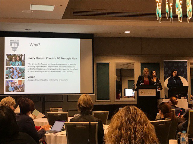 flipyrthinking's tweet photo. @Kferd1Kirsten , @annefann13 and Kristin Lynch sharing the improvement journey of Brae Park HS and its focus on building collaborative cultures and their focus on Deep Learning #MBECon #DeepLearning #NPDL https://t.co/XKPF7NR9ph