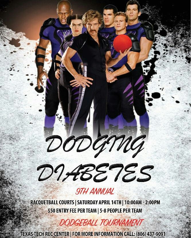 The brothers of Delta Epsilon Psi are proud to present the 9th Annual Dodging Diabetes on Saturday, April 14 to be held at the Texas Tech Rec center. See our IG or Facebook posts for more details.