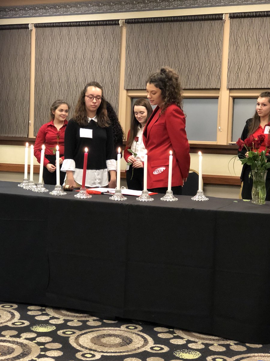 Makayla Lam is getting installed as the 2018-2019 region 6 Vice President of competitive events