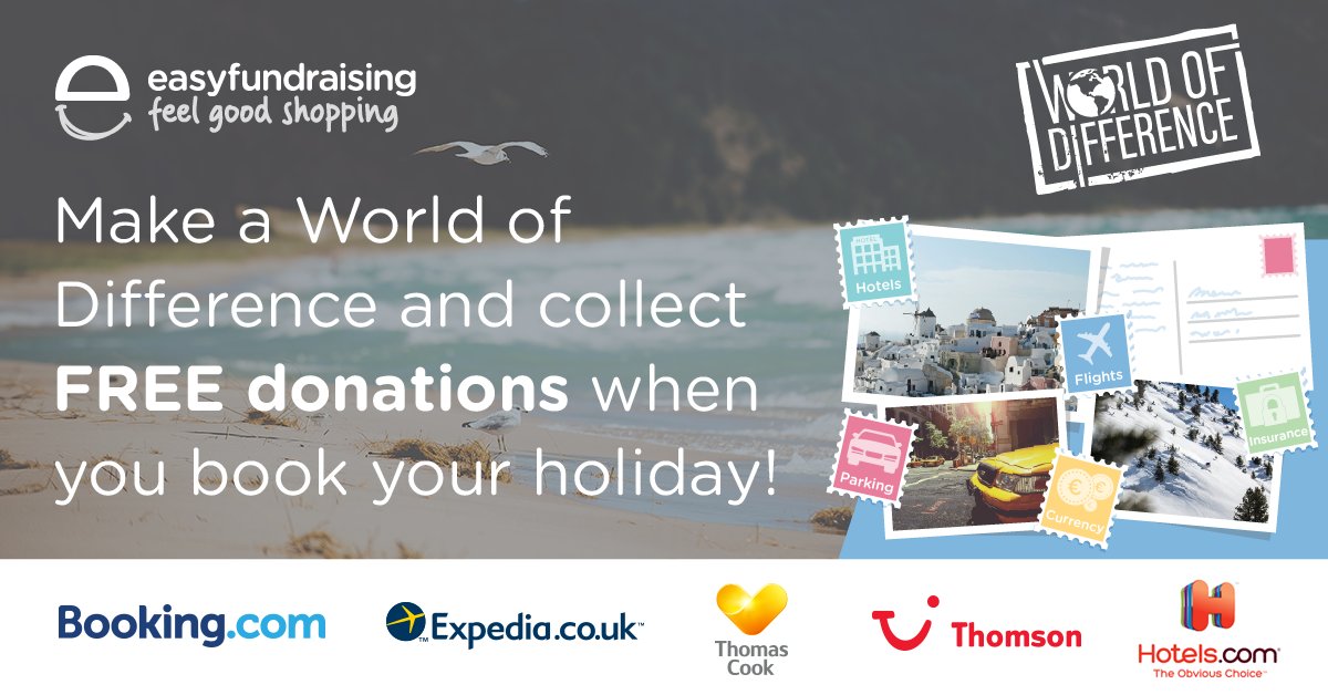 EBAFriends's tweet photo. Did you know that whenever you book holidays and travel online you could be raising a free donation for @ebafriends? There are over 3,300 retailers who will donate a percentage of the amount you spend to @EBAFriends to say thank you for shopping with them. https://t.co/C6T4u2S2Ph https://t.co/R6ShFNyzHO
