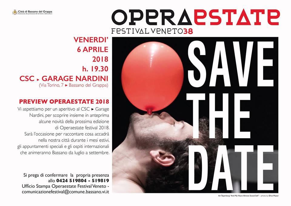 paroledidanza's tweet photo. venerdì 6 aprile Anteprima #OperaEstate festival #preview2018 @Operaestate https://t.co/9lS0vQSlS2