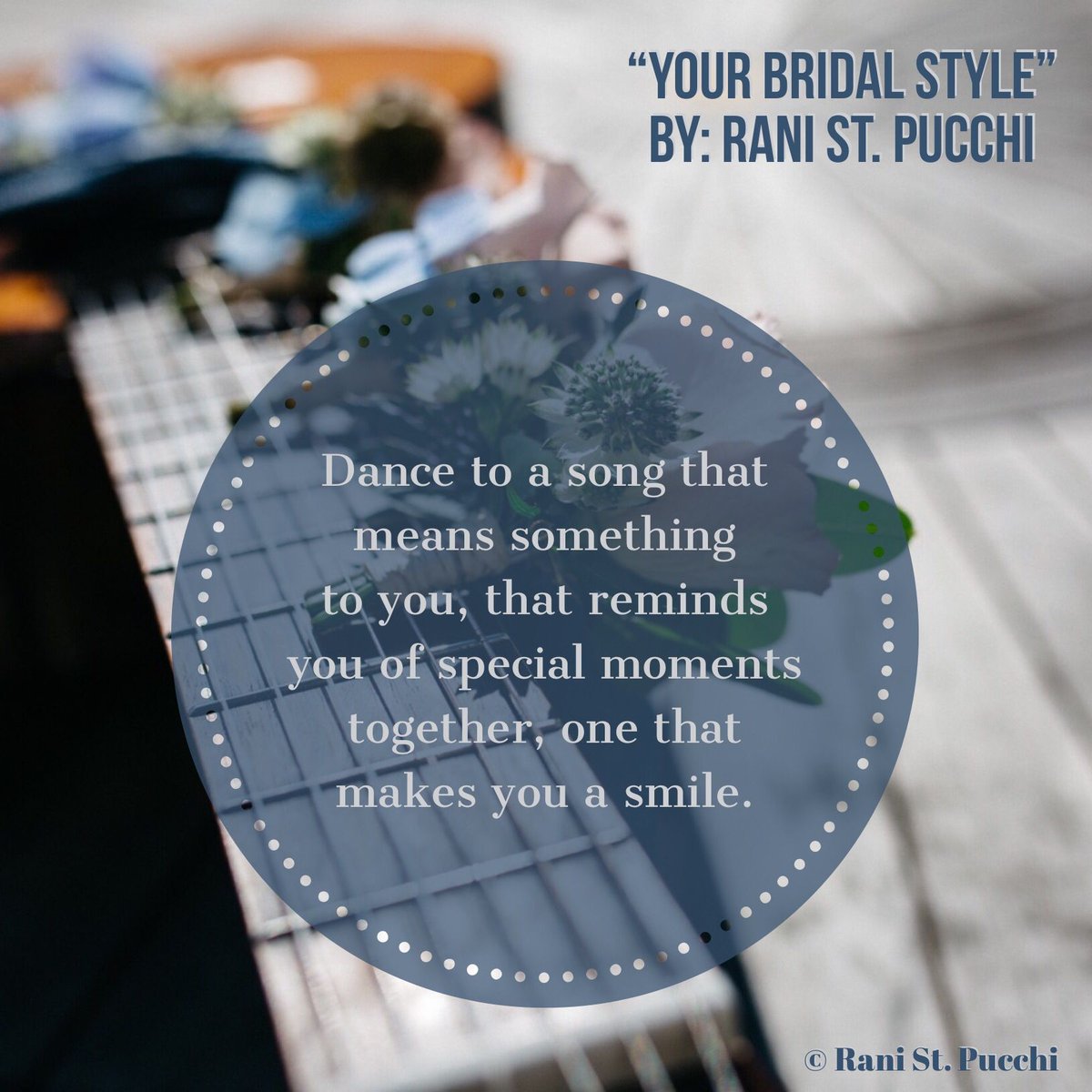 RaniStPucchi's tweet photo. Dance to a song that means something to you, that reminds you of special moments together, one that makes you a smile.
 
“Your Bridal Style” is now available for purchase! 
On Amazon: https://t.co/hS69p4oHOe
#bride #book #yourbridalstyle #author #fashion https://t.co/4e2XGBL6Cu