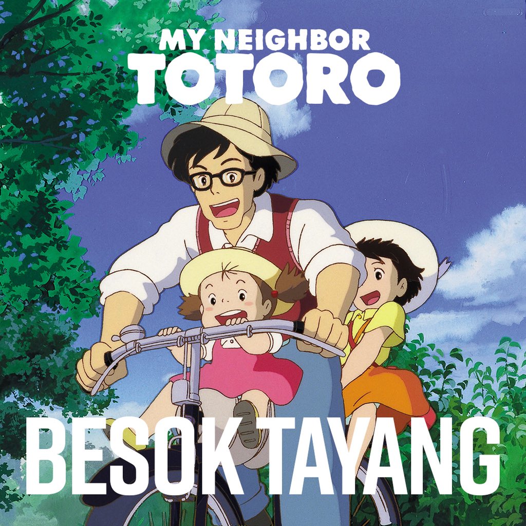 Saksikan serunya My Neighbor Totoro besok! 

Siapa yang akan nonton? 🙋🏻‍♀️🙋🏻‍♂️
#NontonGhibli