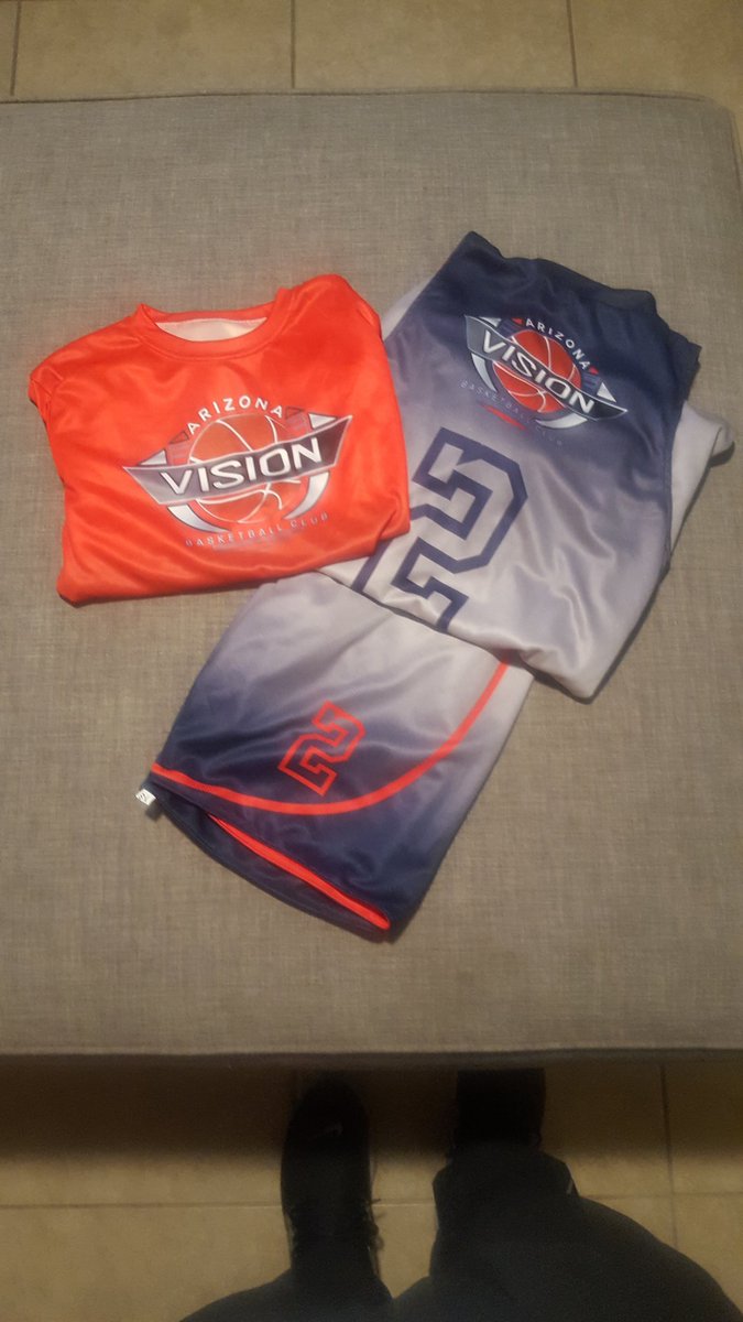 azvisionbball's tweet photo. New gear just in time for our next tournament. #freshunis #gearedup #azvision https://t.co/l8oafplXU2
