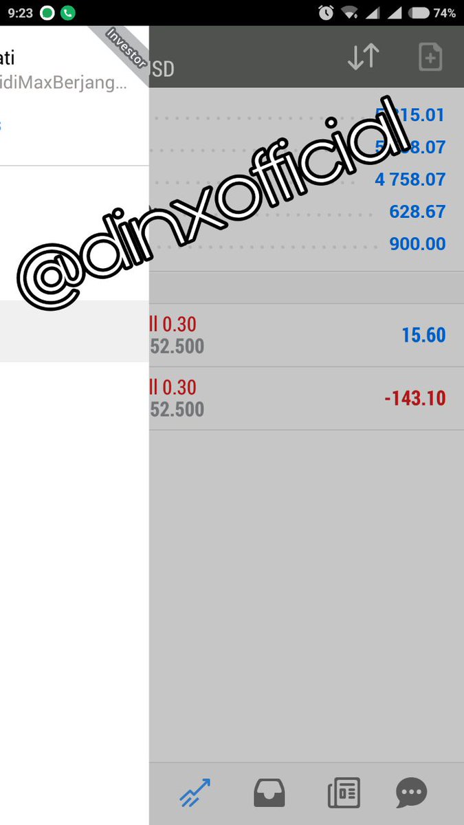 Floating itu biasa, profit itu nyata..
 #trading #forex #ptdidimaxberjangka #bursa #bursaberjangkajakarta #saham #bbj #bappebti #kbi #analisaforex #forexindonesia #metatrader4 #clr #xauusd #eurusd #gbpusd #usdjpy #bullish #bearish #wallstreet #dowjones