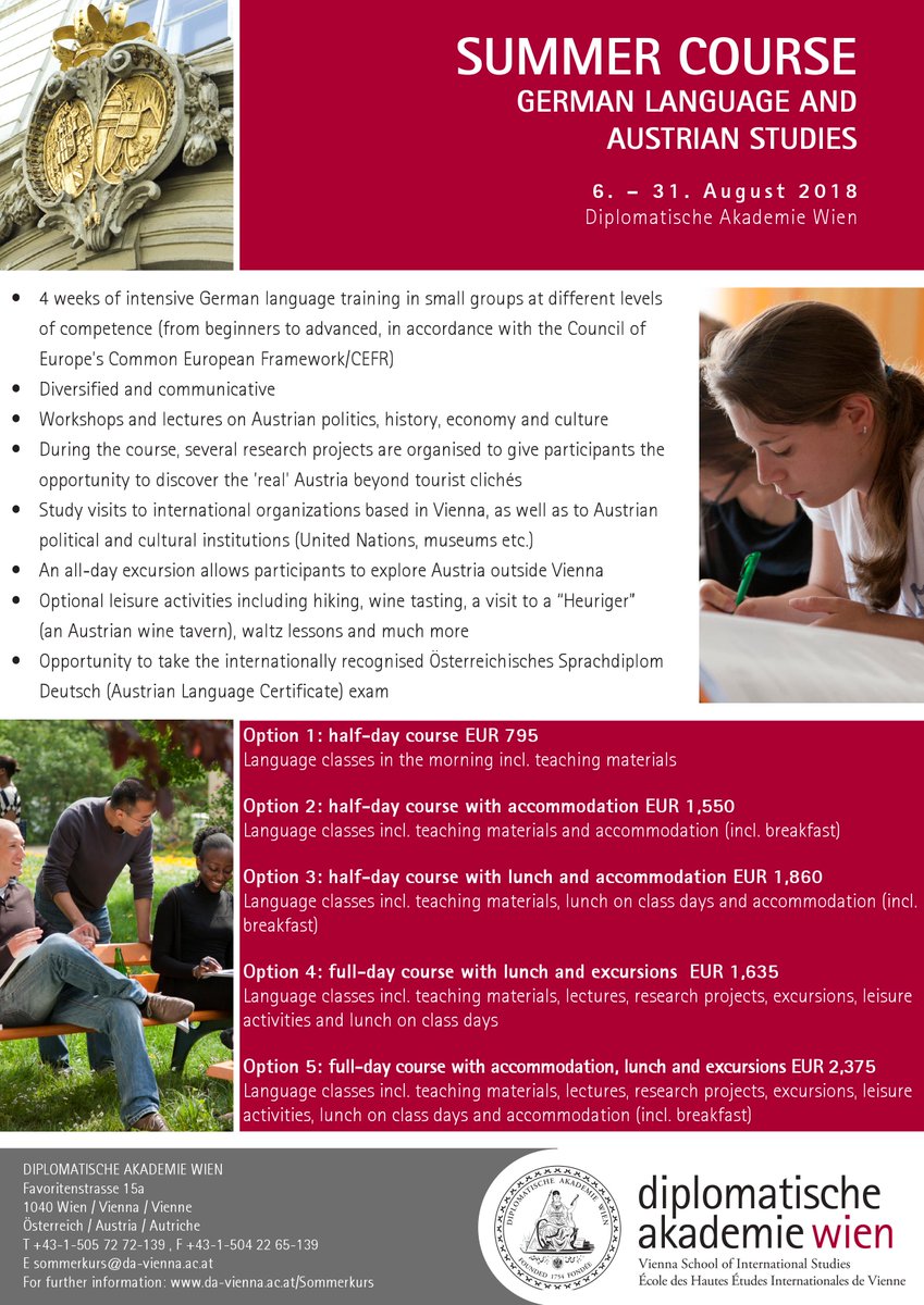 ChulaOIA's tweet photo. Summer Course for German Language and Austrian Studies 

Application deadline: 15 May 2018

For more information, please visit: https://t.co/Prc40GmR37 https://t.co/GeRWbvCCLH