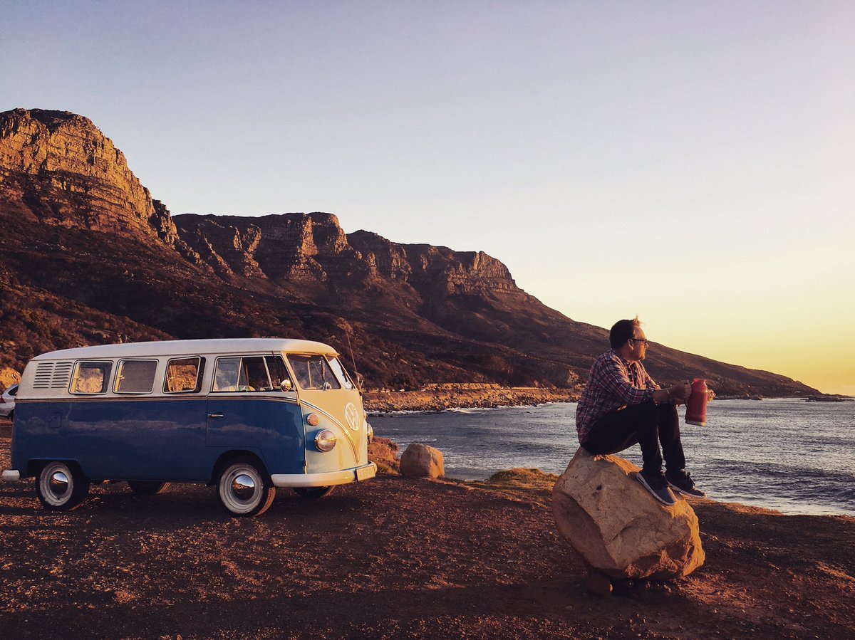 NarrativeTruth's tweet image. Last shot of the day on our #secretproject #production #filmmakers #shootingincapetown #behindthescenes #magichour #capetown #vwkombi