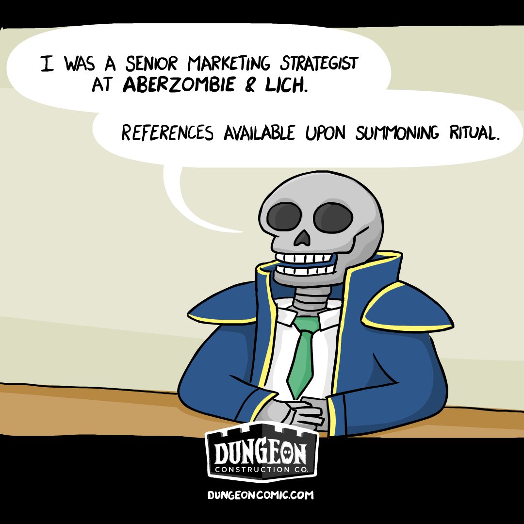DungeonComic's tweet photo. The company continues conducting interviews in today's Dungeon Construction Co. comic! Read the full page at https://t.co/WOef6xfB6X https://t.co/AE7xWf6UTT