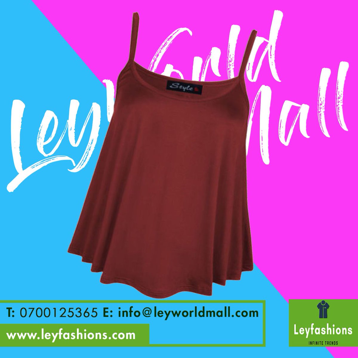 Style is what you pick out of Fashion. Grab the latest collections today with free delivery within Nairobi CBD #CheapClothes #OnlineShopping contact 0700125365 Email: .Visit leyworldmall.com