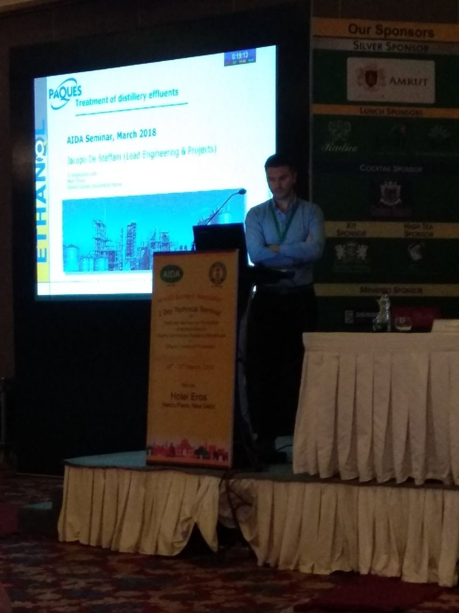 PaquesIndia's tweet photo. All you need to know about effluent treatment in distilleries. Now presenting at the AIDA technical seminar in New Delhi. @PaquesBalk https://t.co/MsIFNkyD9W