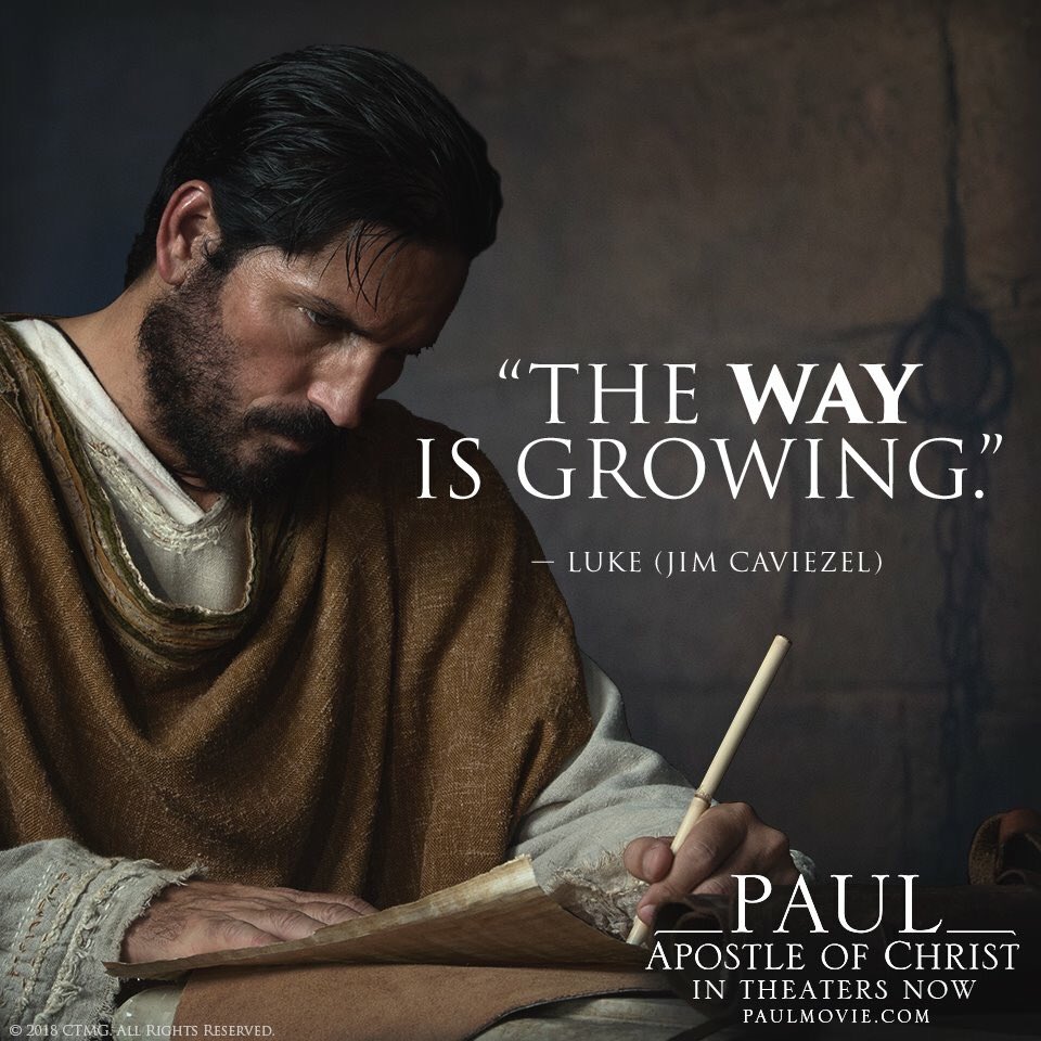 Luke will not rest until Paul’s story is recorded for future generations of believers. See Paul, Apostle of Christ Movie​ in theaters today! Tickets.paulmovie.com #paulmovie #jimcaviezel #jamesfaulkner