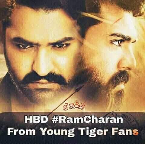 Happy birthday Ram charan garu behalf of Ntr fan\s 