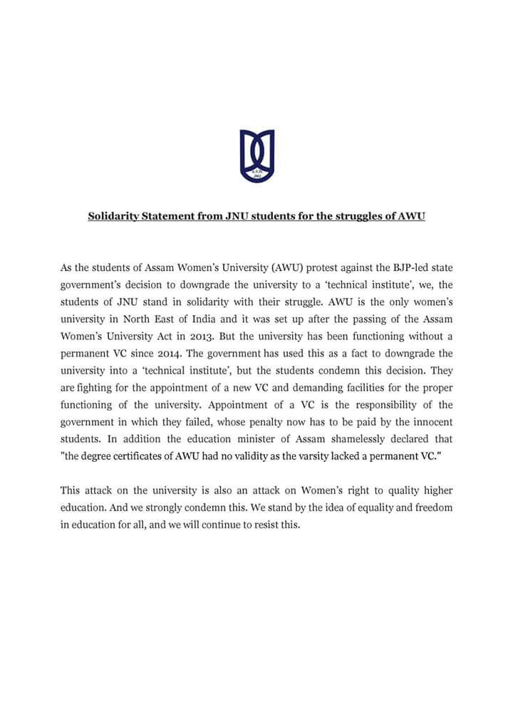 JnuHridaySamrat's tweet photo. Support pours in for #JNU students &amp; #totalJNUstrike from DU, AMU &amp; AWU. While for VC @mamidala90 &amp; co. support pours in from @DelhiPolice &amp; incompetent minister @PrakashJavdekar  . @AnyaShankar @IndianExpress @ndtv @thewire_in @IndiaToday @ttindia @htTweets @TOIIndiaNews @dna https://t.co/kveDMAvuyS