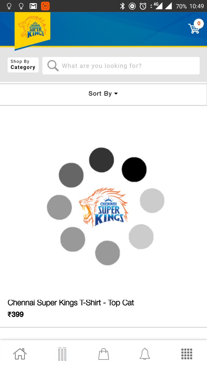 prash1301's tweet photo. @ChennaiIPL @Tekplaysystems Merchandise page not loading fully ! #cskapp https://t.co/0yOo1uXTQN