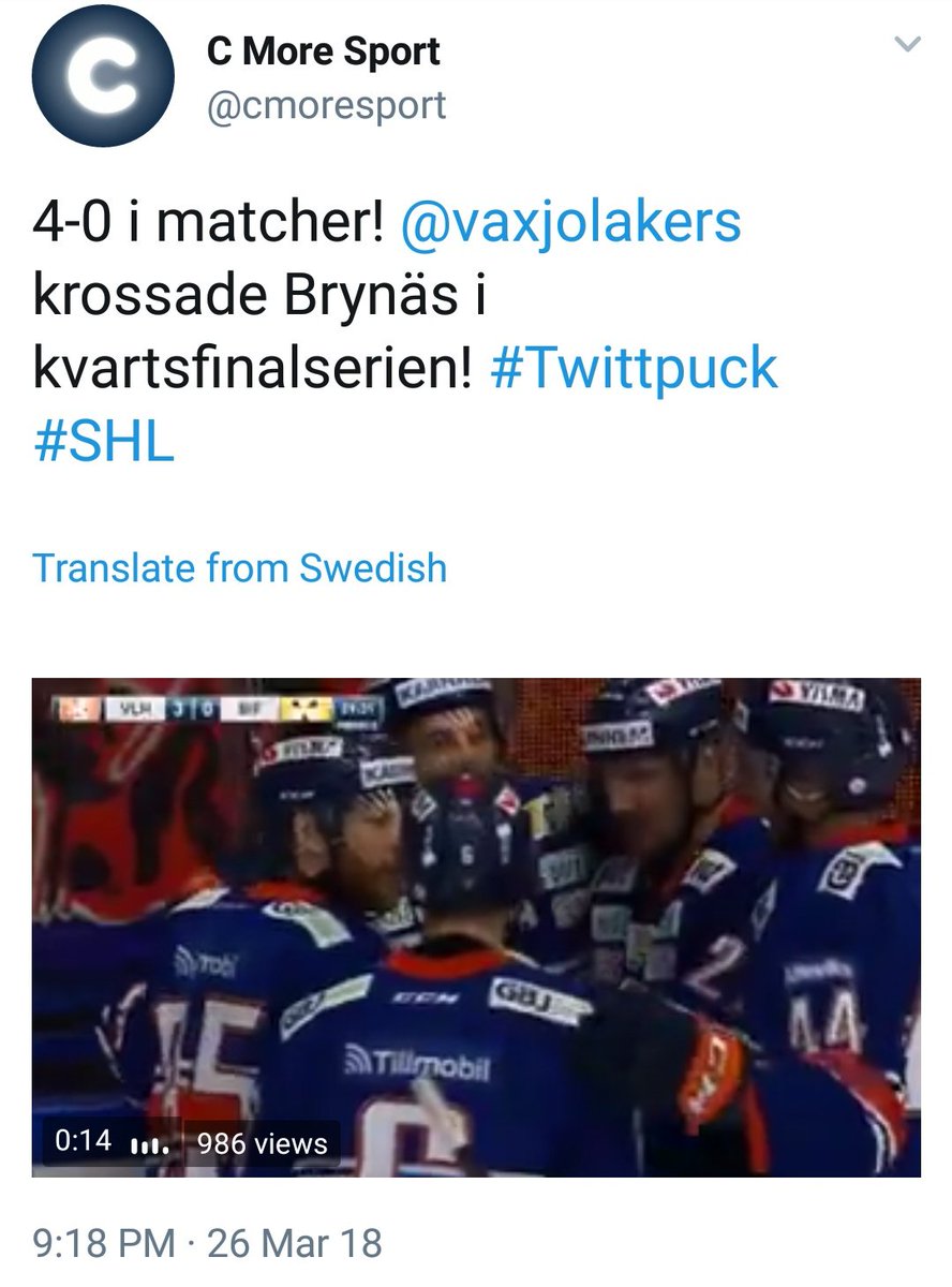 BrynasPortalen's tweet photo. Tydligen räknade @cmoresport bort Brynäs vinst mot Växjö. #seriöst #fullkoll https://t.co/cEmEnxiQ0k