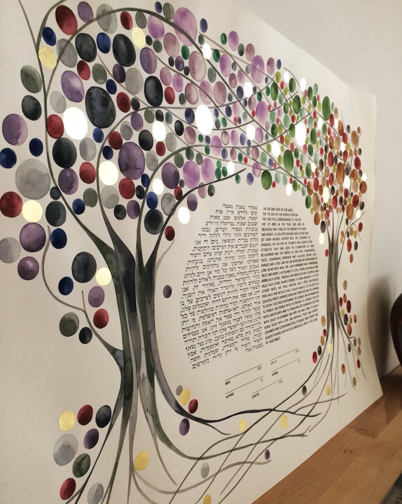 Bebeloosh's tweet photo. Stand shelter to their #love and witness to their commitment 🌱#KETUBAH ARTWORK #COMMISSION - The Four Seasons #TreeofLife with #goldleaf
https://t.co/lTQFcYgO98
#wedding #weddingtree #paintedketubah #ketubahtree #jewish #callygraphy #onceuponapaper #creativewedding #elenaberlo https://t.co/rp4UYgkhHm