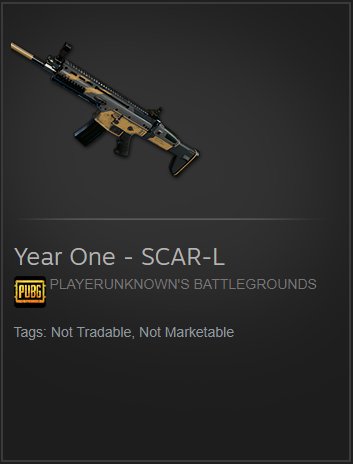 Pubgshowcase It Seems Like We Will All Get The Free Year One Scar L Skin Pubg T Co X8tox9fj4e