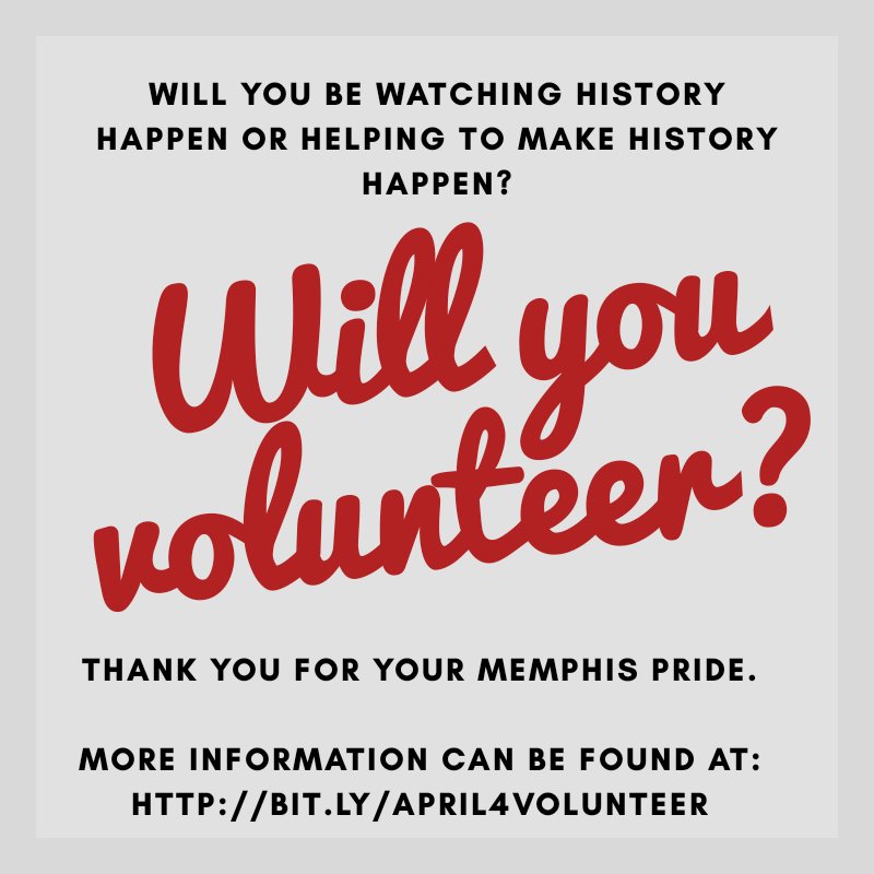 68IAMTHEMOVIE's tweet photo. Where will you stand April 4th?
Volunteer to make history at https://t.co/ZOK4ZVusn2
#MLK50 #68iam https://t.co/bKJn4KEzZu