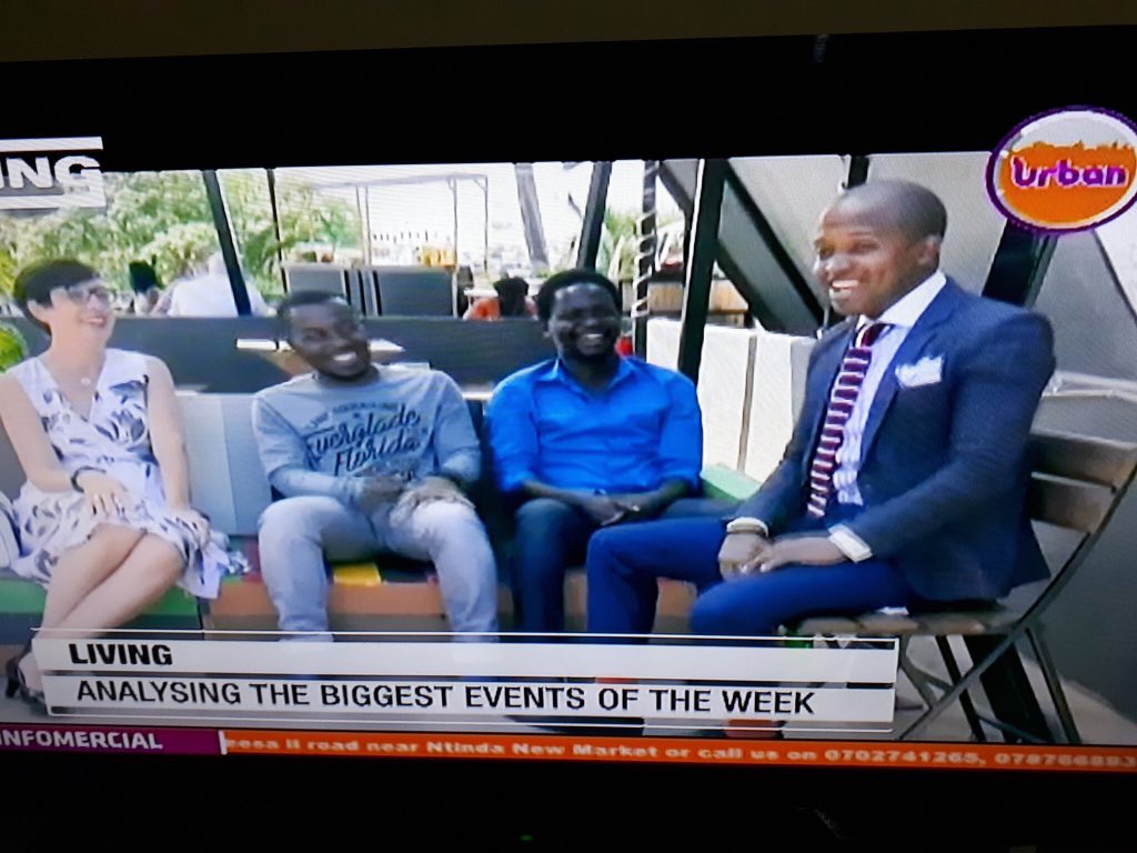odekeys's tweet photo. We hosted H.E @srivoal on the #Living show on @UrbanTVUganda yesterday to discuss idea behind #FRUGWeek2018 which was a success. It draws French community closer to their 🇺🇬hosts. If only other communities pick lessons & come closer. @DenzelUG @barangasam @FrenchEmbassyUg https://t.co/Xo7cVefRSr