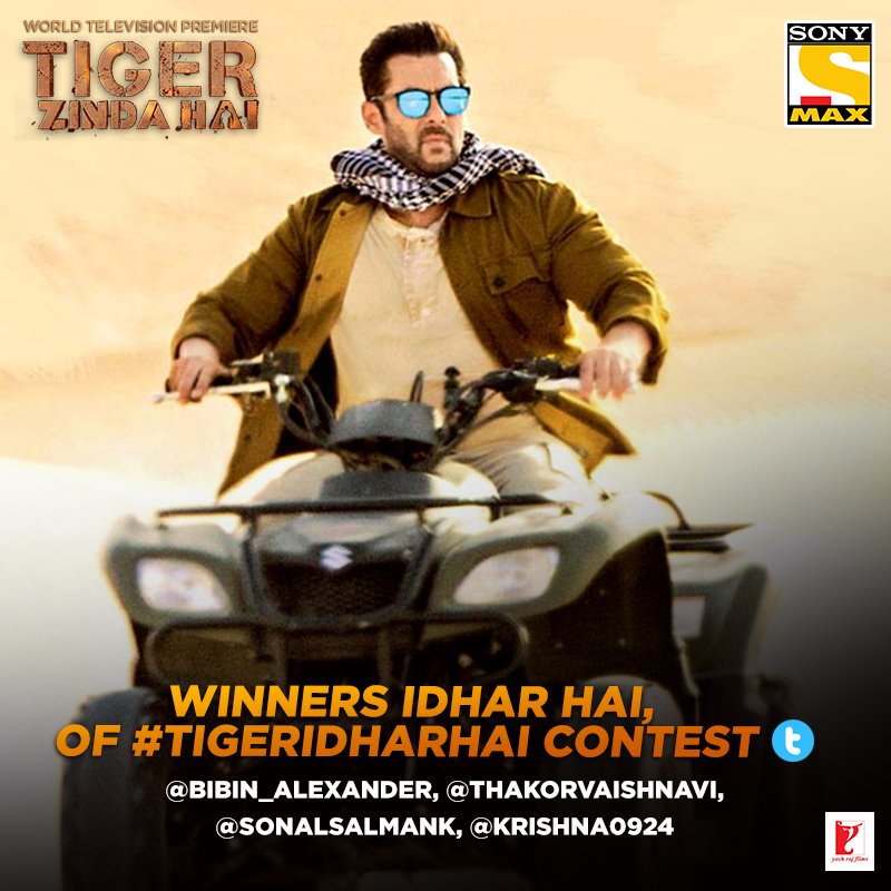 Tiger ne rakha apna vaada jab aapne thaana iraada. Congratulations to all the winners of  #TigerIdharHai contest. Kindly DM us your details to claim your prize.