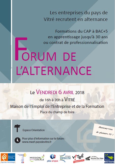 meef_emploi's tweet photo. [Salon alternance] le 6 avril organisé par la @Meef et ses partenaires à #Vitré +100 offres 40 entreprises et organismes de formation présents #apprentissage #alternance https://t.co/wkTEBqC2l6 https://t.co/8QALbLaNNt