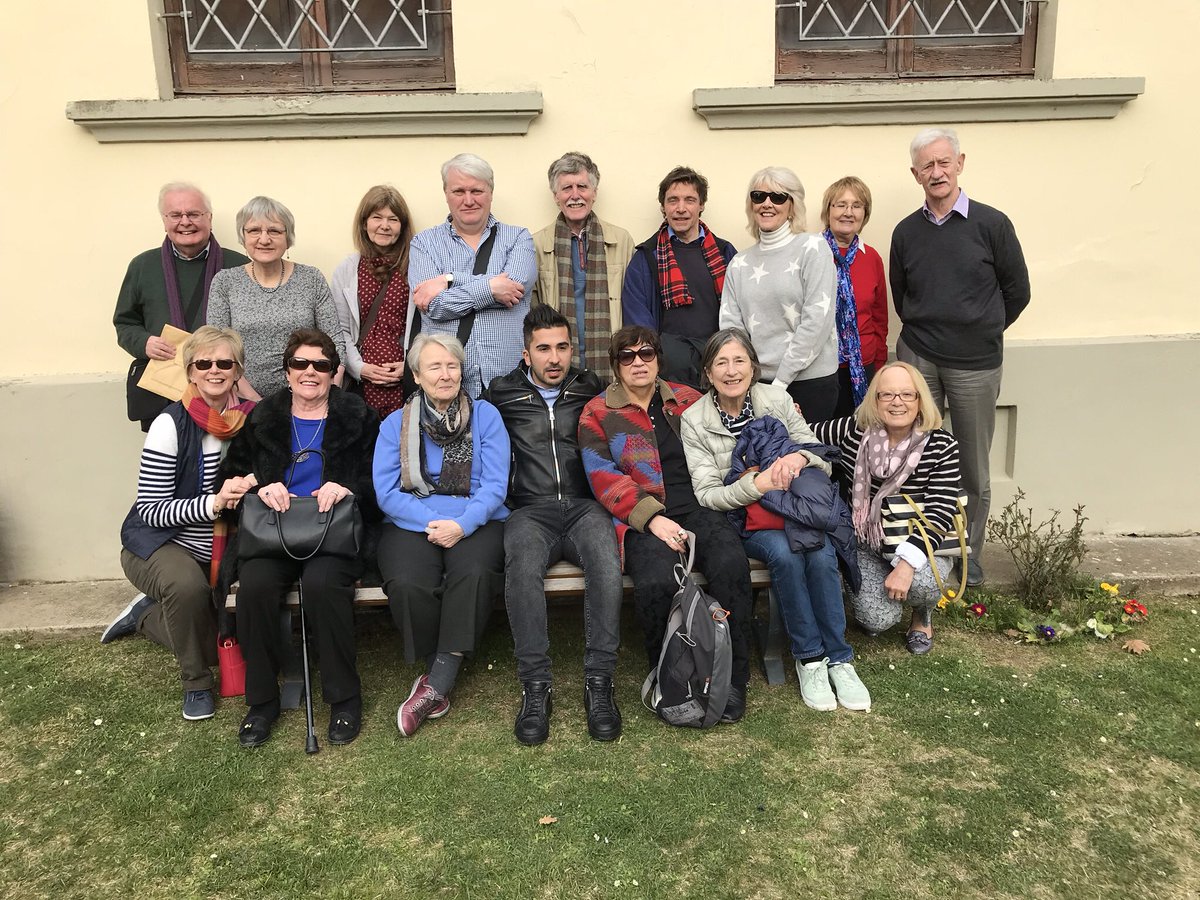 MSparkSociety's tweet photo. The Muriel Spark Society in Monterchi at the end of our week viewing Spark’s favourite artist, Piero della Francesca, in beautiful towns. Thanks to #LearnItaly, #hoteltiferno, Penelope Jardine, and @understandrome for making this trip unforgettable. https://t.co/AvnRZKqWM4