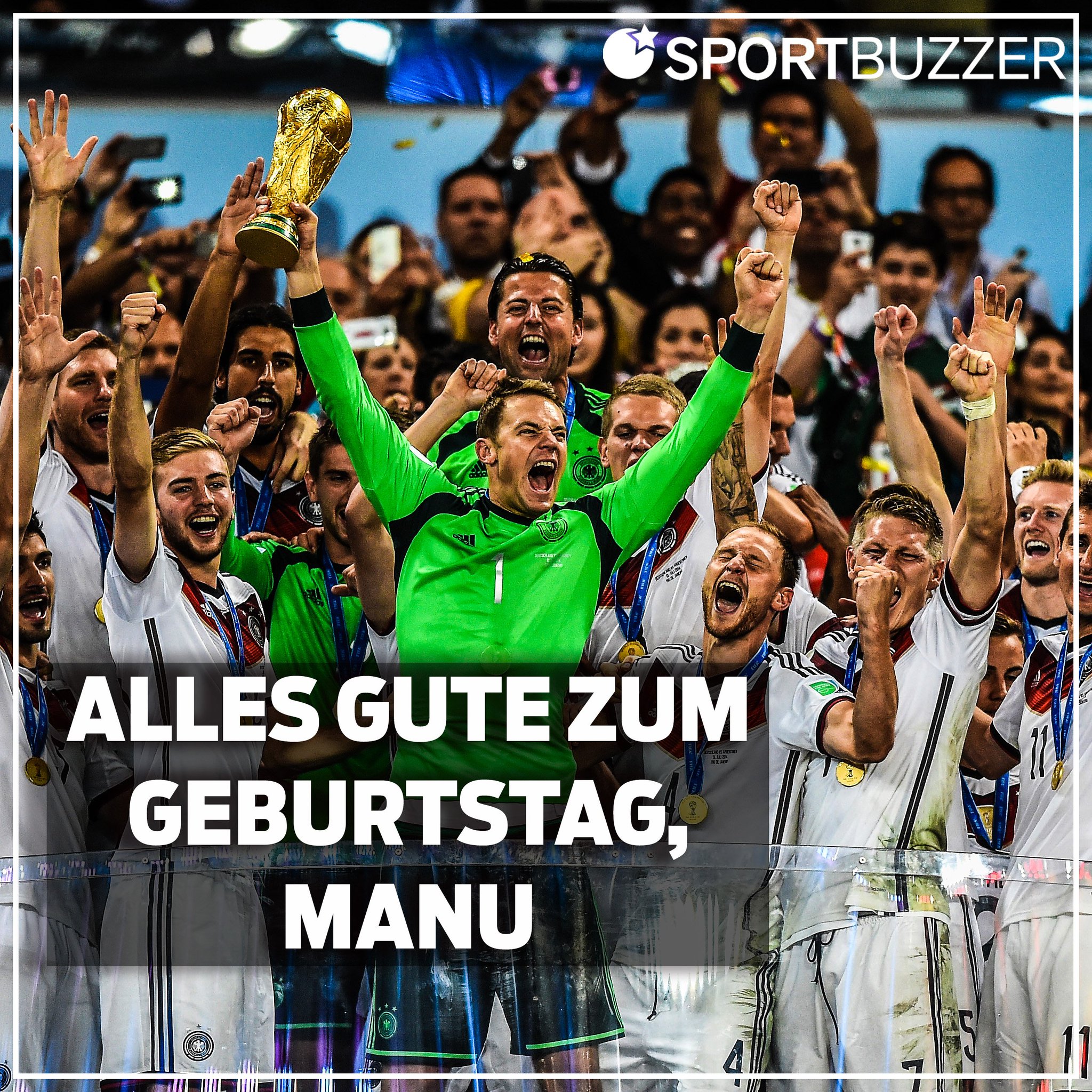  Happy Birthday, Manuel Neuer! 3 2 Jahre alt ist unser Weltmeister heute alt 