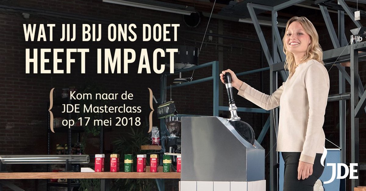 JDE zoekt 20 ambitieuze laatstejaars masterstudenten die er klaar voor zijn om impact te maken. Ben jij er één van? Belangrijk is dat je in staat bent kansen te vertalen naar realistische plannen en de ambitie hebt om ze waar te maken. bit.ly/JDE-Inhousedag…