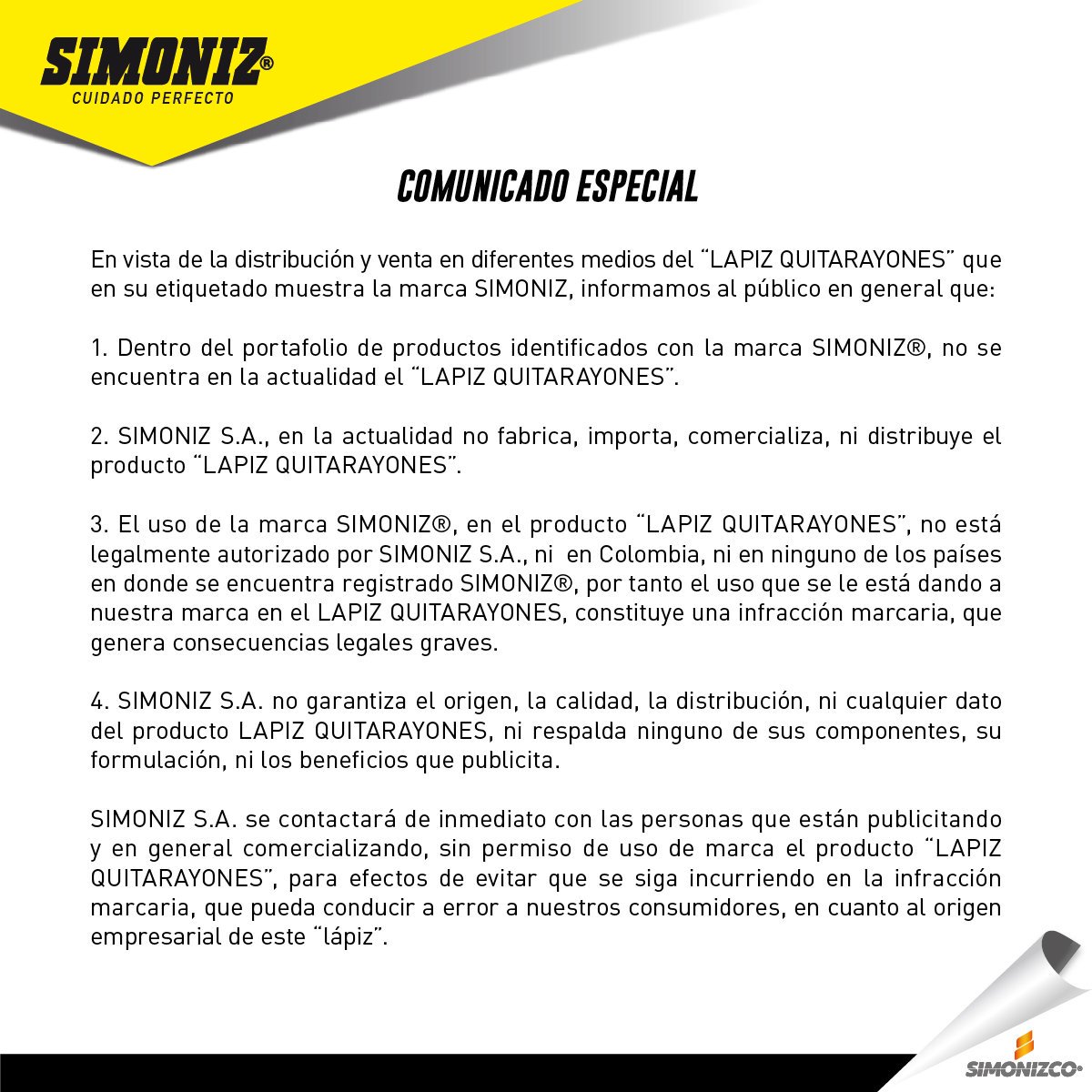 SIMONIZ S.A. #Informa