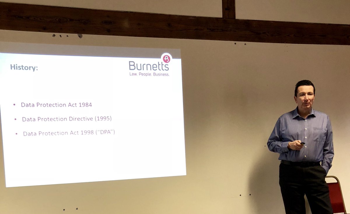 weareintro's tweet image. First up it’s Vaughan Jones from @BurnettsCumbria... A big thank you for supporting our event. #INTRObriefing #GDPR