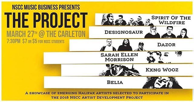 TONIGHT (Tue) $7/7:30 at <a href="/carletonhalifax/">The Carleton</a> 
From <a href="/dazormusic/">Dazor</a> — 🔥
@spiritofthewildfire @designosaurhfx <a href="/kxngwooz/">Kxng Wooz</a> @sarahellenmorrison <a href="/beliamusic/">belia</a> ift.tt/2I7Ljp6