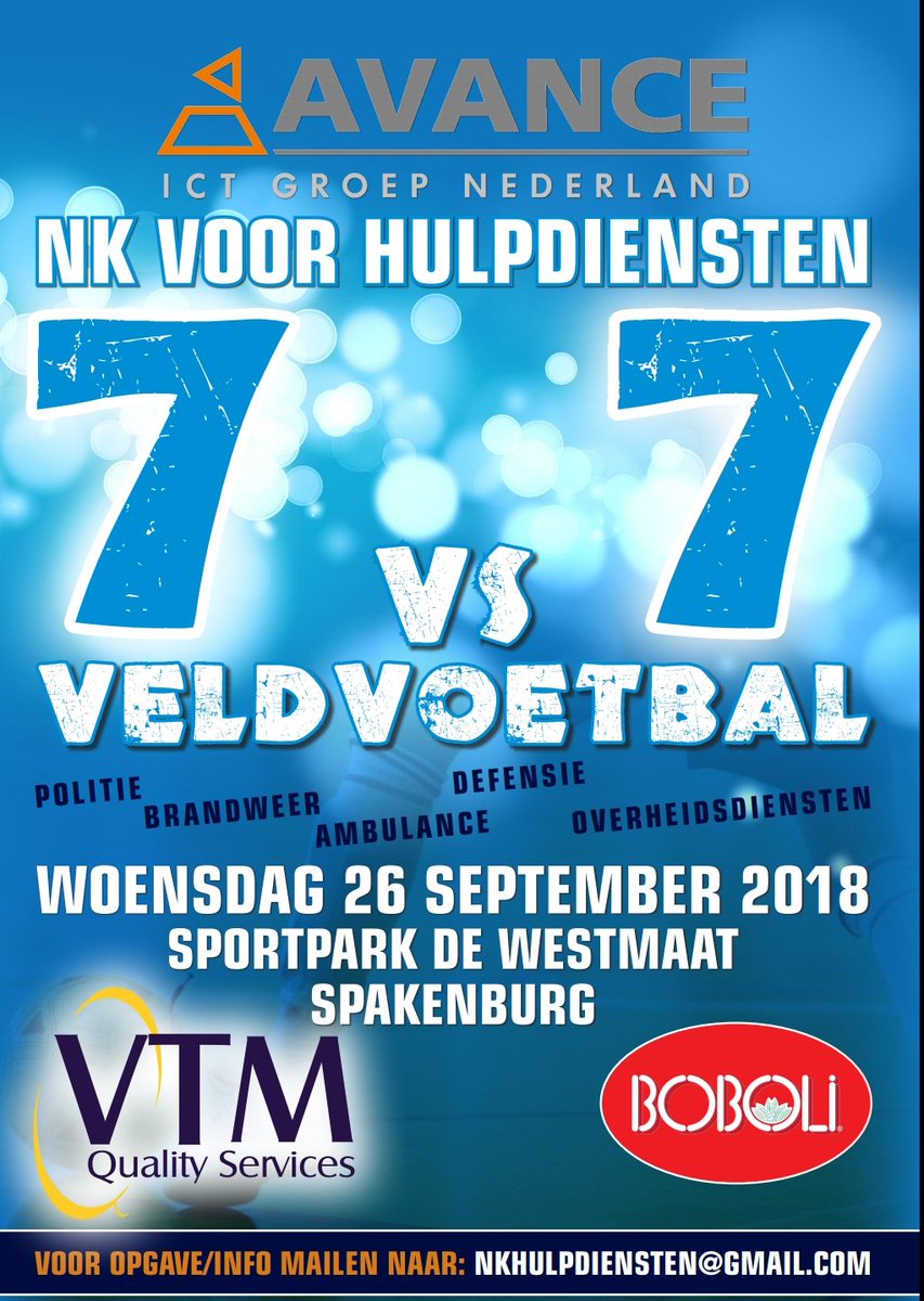 Miltenburg_14's tweet photo. RT aub inschrijvingen open voor #NK hulpdiensten 7vs7 #voetbal. #politie #brandweer #defensie #ambulance #bhv #ehbo #beveiliging #douane etc allemaal welkom nkhulpdiensten@gmail.com @oefenduels @Oefennoordoost @Oefen_Wedstrijd @Oefenwed_West1 @SV_Spakenburg @nkhulpdiensten https://t.co/o7Hv4sgCBE