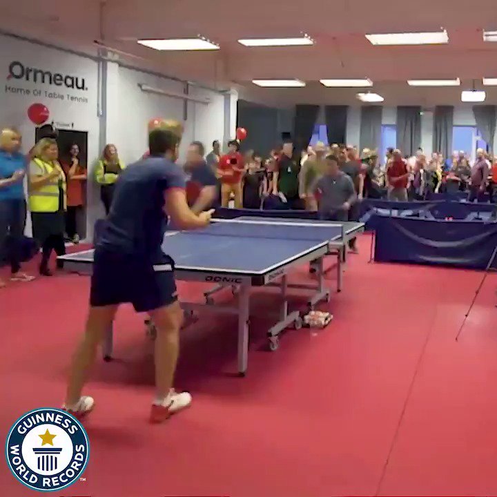 Guinness World Records on Twitter: "Extreme ping pong! Most consecutive  opponents in a table tennis rally Congratulations to Keith Knox and his 112  opponents at @OrmeauTTC in Belfast, UK 🏓 https://t.co/Y1G8NqewVc" /