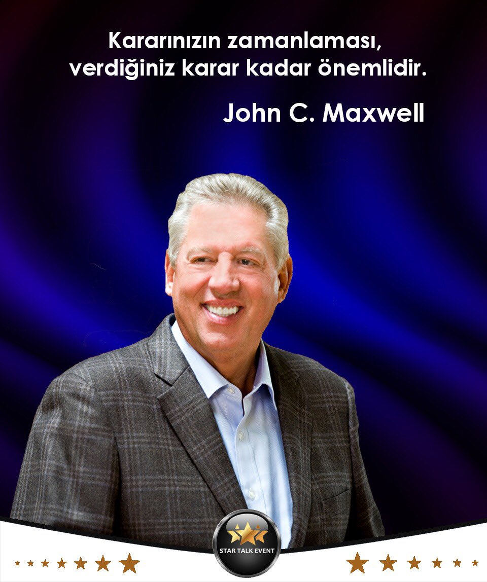 startalkevent's tweet photo. Kararınızın zamanlaması, verdiğiniz karar kadar önemlidir.
John C. Maxwell
#startalkevent #startalkevent2 #johncmaxwell #convention #lider https://t.co/kZVaYhDC4T