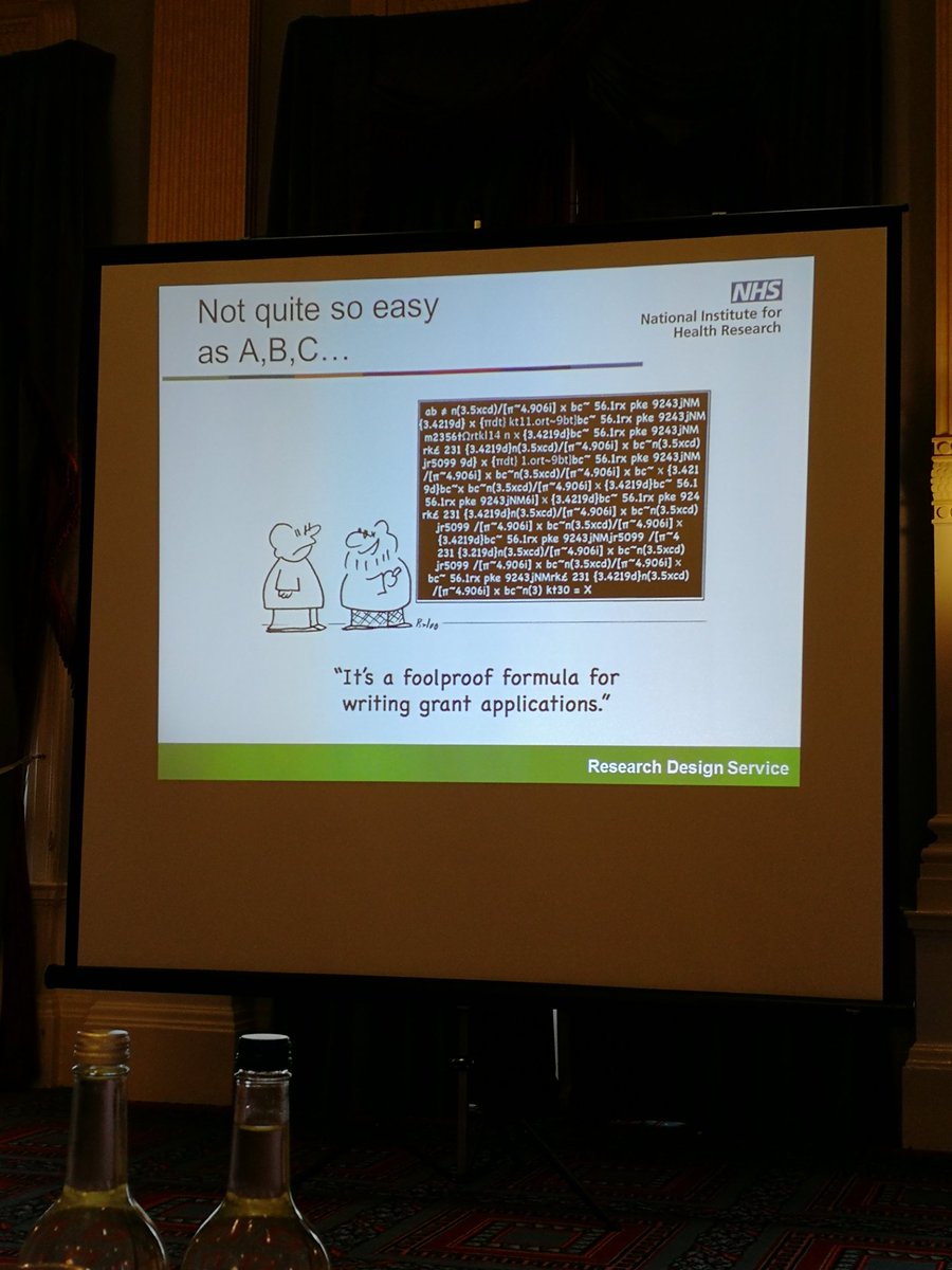 'A grant application is not science, it's the marketing of science' Thanks @NIHR_RDS for an informative morning on #grantsmanship