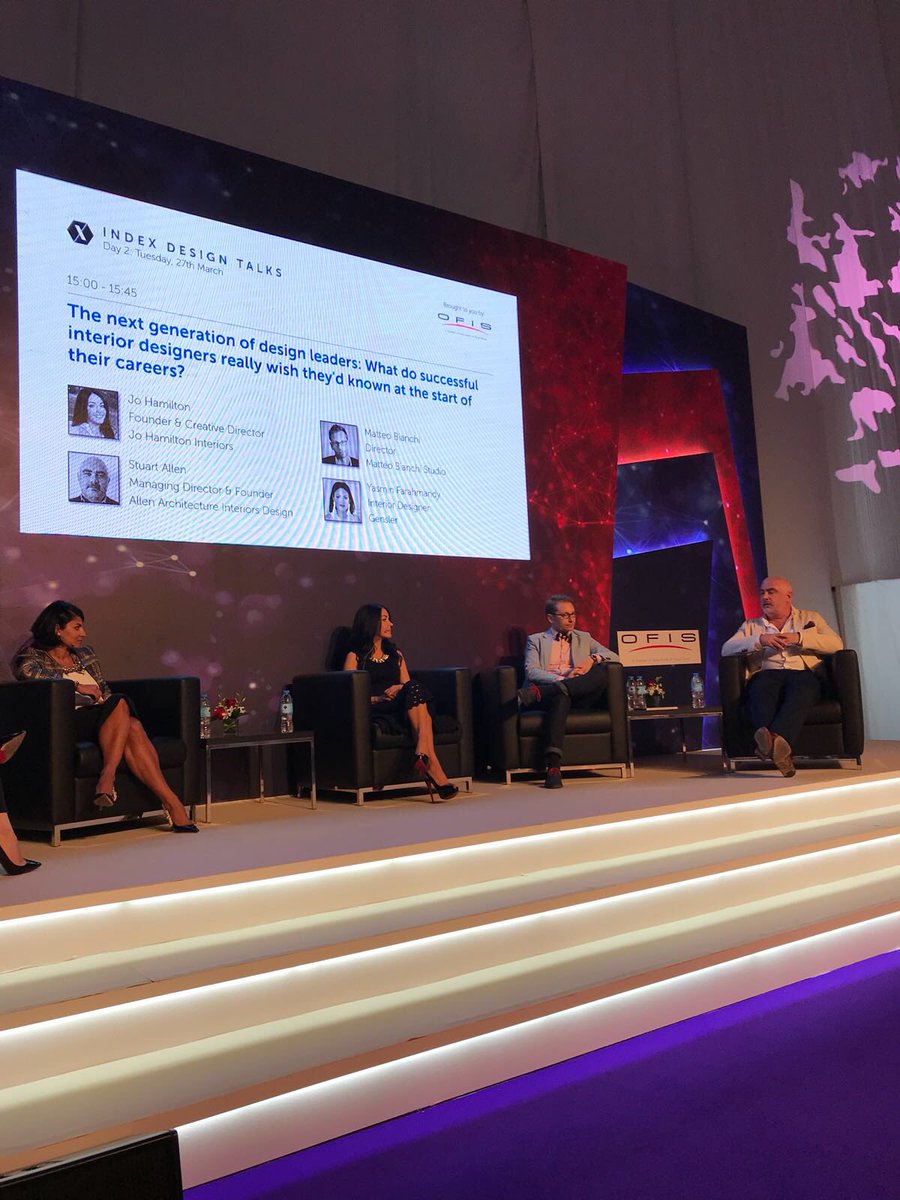 As part of the Design Talks <a href="/INDEXDubai/">INDEX</a> <a href="/MatteoBStudio/">Matteo Bianchi</a> is in discussion with <a href="/JoHamiltonUK/">Jo Hamilton</a> Yasmin Farahmandy and Stuart Allen about Career Development