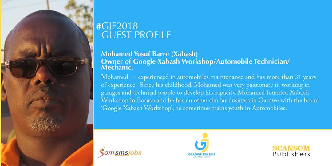 puntlandjobfair's tweet photo. Mohamed — experienced in automobiles maintenance and has more than 31years of experience.  Since his childhood, Mohamed was very passionate in working in garages and technical people to develop his capacity. Mohamed founded @Xabash Workshop in Bosaso https://t.co/JOfH9RQhiK