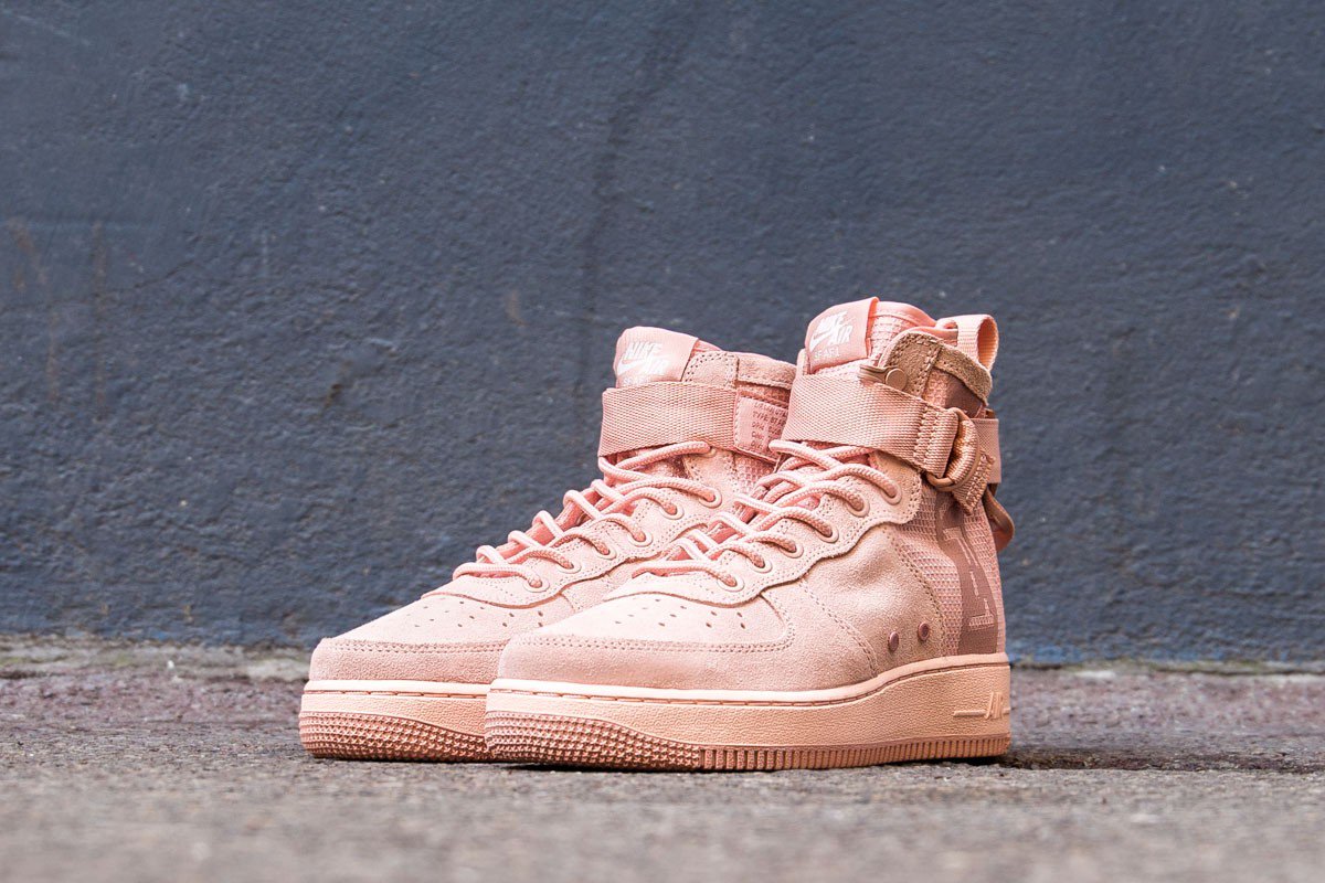 sf air force 1 mid coral stardust