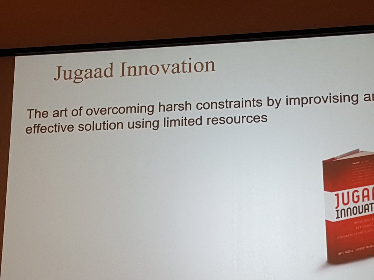 cambridgehack's tweet photo. A nice description of frugal innovation from @JaideepPrabhu @CambridgeJBS #innofrugal conference https://t.co/5JF3JwcbPX